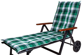 Kettler Auflage Rollliege Milano 190x60x6cm KETTtex grün-weiß kariert