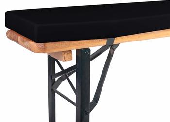 TexDeko Bierbankauflage XL 220x25x4cm schwarz