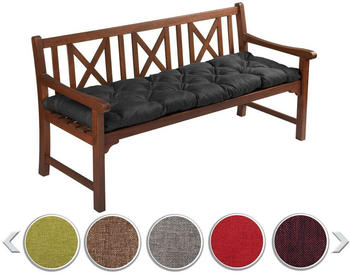 sunnypillow Sawana Polsterauflage für Bankkissen 100 x 40 cm Polyester schwarz