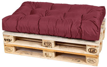 TexDeko Palettenkissen bordeaux 120 cm x 80 cm x 18 cm (S0I2Q0TCZ9S)