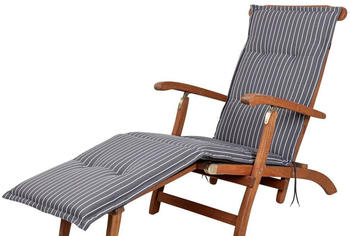 Kettler Auflage Deckchair Florence 190x49x6cm KETTtex grau-weiß gestreift