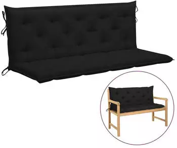 vidaXL Auflage für Hollywoodschaukel Schwarz 150 cm Stoff - 315023