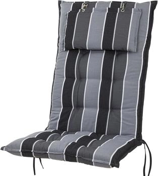 Sun Garden Auflage Hochlehner Monte 20208-710 grau gestreift 119x50x8 cm