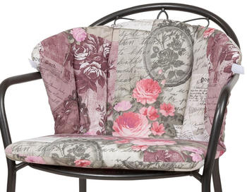 Kettler Auflage für Royal Garden MWH Sessel Elegance 0798 rosa-grau