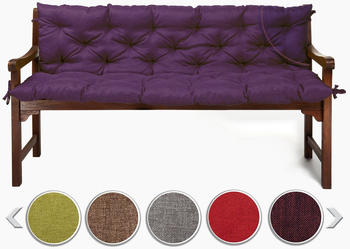 sunnypillow Bankauflage 130x50x50cm violett