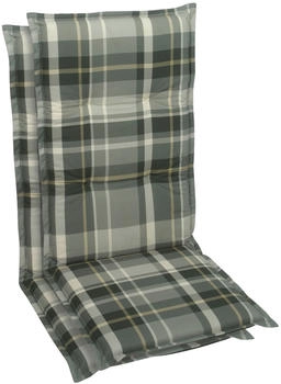 GO-DE Sesselauflage 110x5,5x50cm kariert 2 St. grau creme anthrazit (49907411-0)