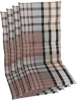 GO-DE Textil Sesselauflage Hochlehner 4er Set 118 x 48 x 5 cm braun GO-DE Textil Sesselauflage Hochlehner 4er Set 118 x 48 x 5 cm braun