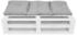 Amilian Palettenkissen Set 120x60 cm+ 2x40x60cm Pünktchen Klein Grau