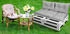 Amilian Palettenkissen Set 120x60 cm+ 2x40x60cm Pünktchen Klein Grau