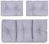 Amilian Palettenkissen Set 120x60 cm+ 2x40x60cm Pünktchen Klein Grau