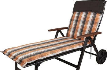 Sun Garden Auflage Rollliege Georgia orange-weiß-anthrazit