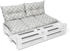Amilian Palettenkissen Set 120x60 cm+ 2x40x60cm Indien Grau