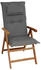 Kettler Hochlehner-Auflage Classic Grau Weiß gestreift 120 x 50 x 8 cm (P233011-0709UM)