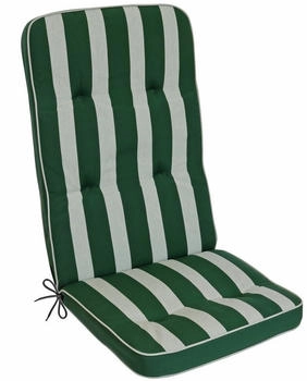 Herlag Hochlehnerauflage Tilly 123x50x7cm Blockstreifen Grün-Gestreift (P278211-0522KSH)