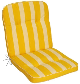 Herlag Niedriglehnerauflage Tilly 100x50x6cm Blockstreifen Gelb-Gestreift (P278222-0586KSH)