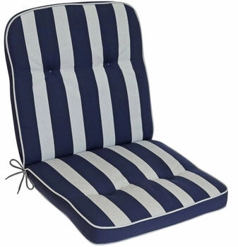 Herlag Niedriglehnerauflage Tilly 100x50x6cm Blockstreifen Blau-Gestreift (P278222-0521KSH)