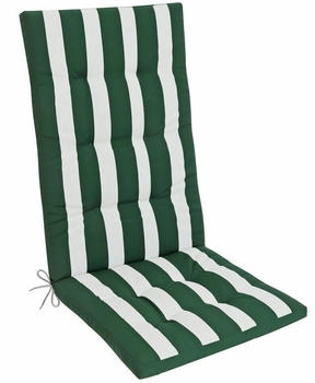 Herlag Hochlehner Gartenstuhlauflage Mia Grün-Gestreift 123x50x5cm