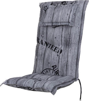 Kettler Auflage Hochlehner Rom extra 0778 grau Schrift 120x50x8 cm (P233011-000778)