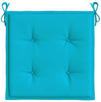 vidaXL Gartenstuhl-Kissen 2 Stk. Türkis 50x50x3 cm Stoff (361095)