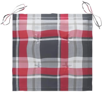 vidaXL Gartenstuhl-Kissen 6Stk. Rot Karomuster 50x50x3cm Oxford-Gewebe (314070)