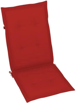 vidaXL Gartenstuhlauflagen f&uuml;r Hochlehner 4 Stk. Rot 120x50x3 cm Stoff (43188)