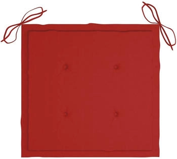 vidaXL Gartenstuhl-Kissen 4 Stk. Rot 50x50x3 cm Oxford-Gewebe (314050)