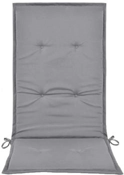 vidaXL Gartenstuhlauflagen für Hochlehner 2 Stk. Grau 120x50x3cm Stoff (43179)