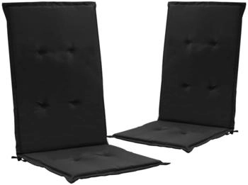 vidaXL Gartenstuhlauflagen für Hochlehner 2 Stk. Schwarz 120x50x3 cm (47538)