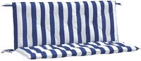 vidaXL Gartenbank-Auflagen 2 Stk. Blau&Wei&szlig; Gestreift 120x50x7cm Stoff