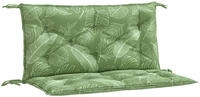 vidaXL Gartenbank-Auflagen 2 Stk. Blattmuster 100x50x7 cm Stoff