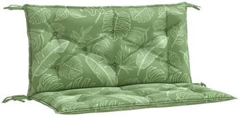 vidaXL Gartenbank-Auflagen 2 Stk. Blattmuster 100x50x7 cm Stoff (361675)