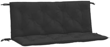 vidaXL Gartenbank-Auflagen 2 Stk. Schwarz 120x50x7 cm Oxford-Gewebe (361685)