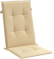 vidaXL Hochlehner-Auflagen 4 Stk. Melange Beige 120x50x4 cm Stoff