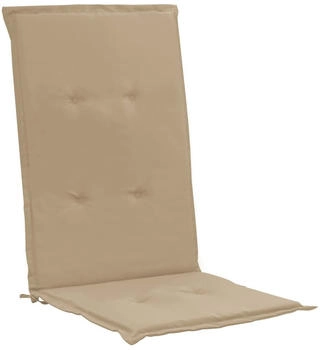 vidaXL Gartenstuhlauflagen für Hochlehner 4Stk. Beige 120x50x3cm Stoff (47543)