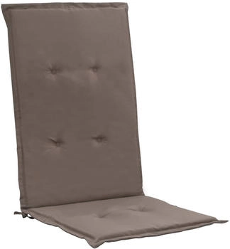 vidaXL Gartenstuhlauflagen für Hochlehner 2Stk. Taupe 120x50x3cm Stoff (47540)