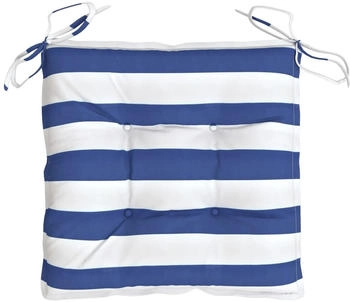 vidaXL Stuhlkissen 4 Stk. Blau & Weiß Gestreift 50x50x7cm Oxford-Gewebe (361544)