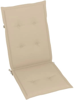 vidaXL Gartenstuhlauflagen für Hochlehner 6Stk. Beige 120x50x3cm Stoff (314107)