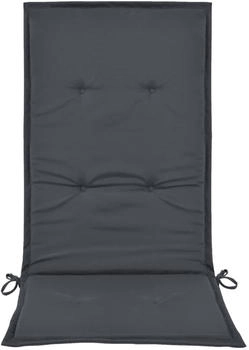 vidaXL Gartenstuhlauflagen für Hochlehner 4 Stk. Anthrazit 120x50x3 cm (43178)