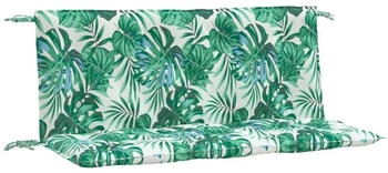 vidaXL Gartenbank-Auflagen 2 Stk. Blattmuster 120x50x7cm Oxford-Gewebe (379056)