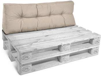 Beautissu ECO Style Palettenkissen R&uuml;cken 120x40x10cm Natur