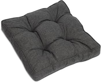 Beautissu Beauflair Loungekissen Outdoor Sitz 60x60x10cm Graphitgrau