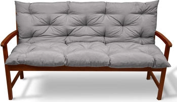 Beautissu Flair BR Bankauflage 100x50cm Hellgrau