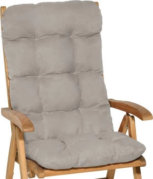 Beautissu Flair HL Hochlehner 120x50x8cm Hellgrau 2tlg