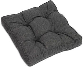 Beautissu Beauflair Loungekissen Outdoor Sitz 50x50x10cm Graphitgrau