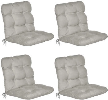 Beautissu Flair NL Niederlehner 100x50x8cm Hellgrau 4tlg