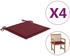 vidaXL Gartenstuhl-Kissen 4 Stk. Weinrot 50x50x3 cm Oxford-Gewebe (314057)