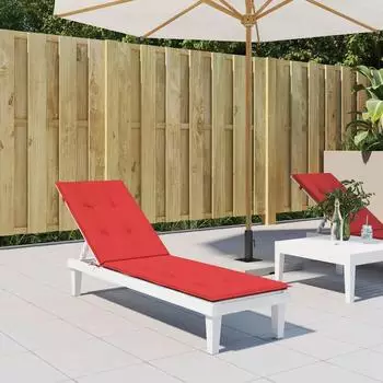 vidaXL Liegestuhl-Auflage Rot (9839.314179)