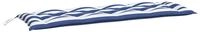 vidaXL Gartenbank-Auflage Blau & Wei&szlig; Gestreift 150x50x7 cm