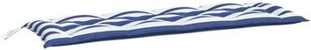 vidaXL Gartenbank-Auflage Blau und Weiß gestreift (361614)