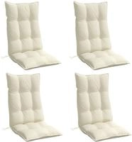 vidaXL Hochlehner-Auflagen 4 Stk. Creme Oxford-Gewebe